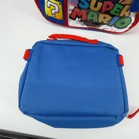NWT Nintendo Super Mario Backpack Lunch Bag Pencil Case Set Character School - Picture 3 of 16